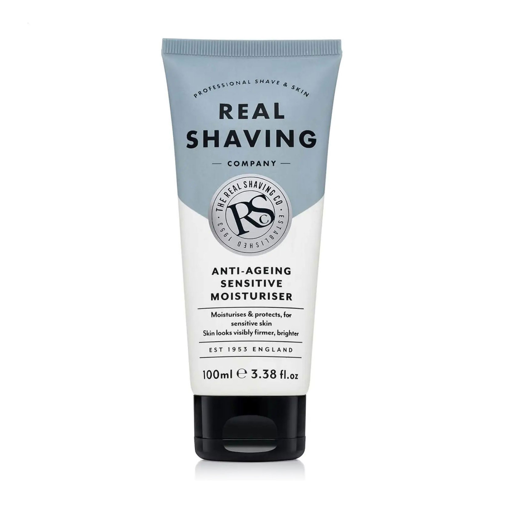 Чоловічий антивіковий зволожувальний крем The Real Shaving Co. Anti-Ageing Sensitive Moisturiser для чутливої шкіри обличчя, 100 мл